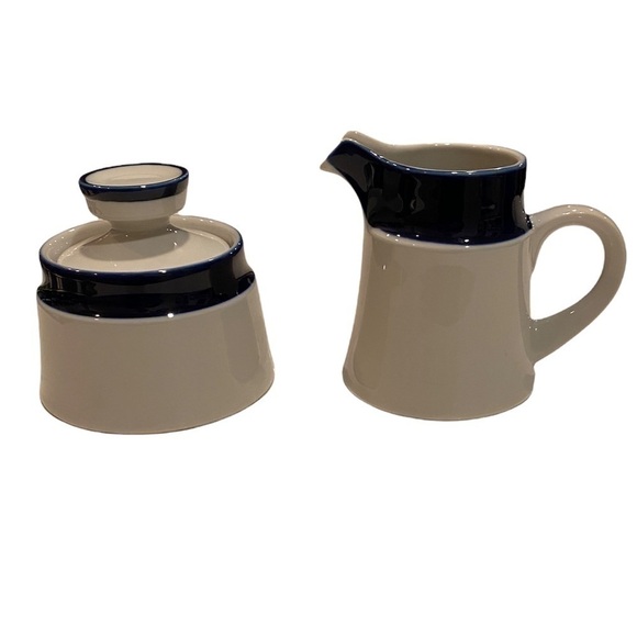 💙Vintage Noritake Primastone Genuine Stoneware Cream and Sugar Set